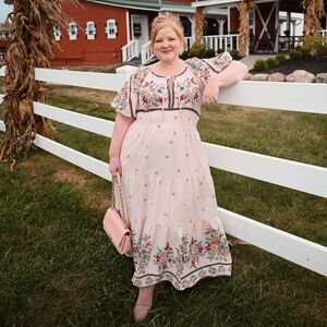 Anthropologie Somerset Maxi Dress with Puff Sleeves